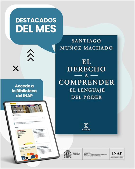 Imagen institucional de la Biblioteca del INAP para su sección Destacados del mes.