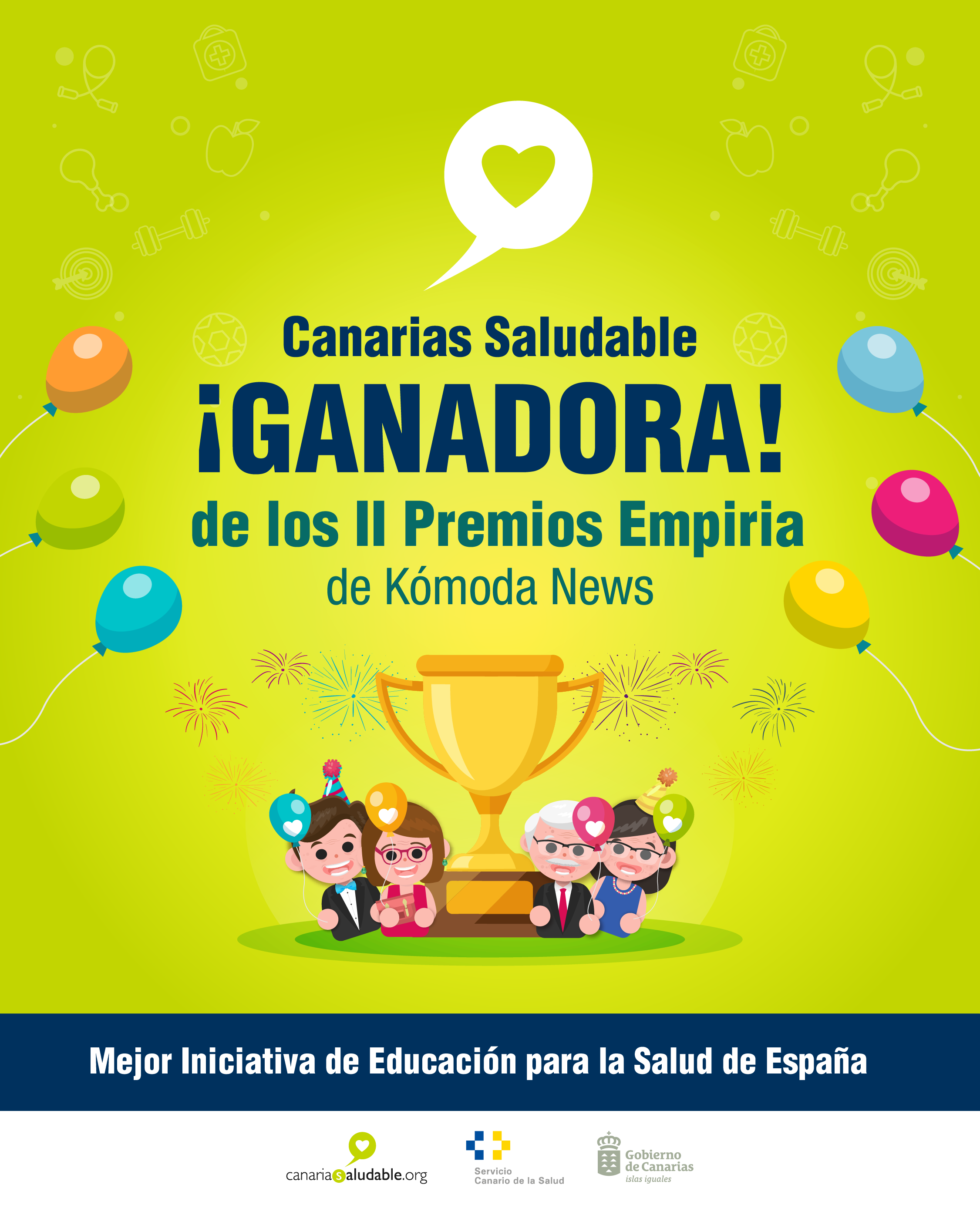 Imagen institucional del proyecto Canarias Saludable, reconocido por su labor de educación para la salud.