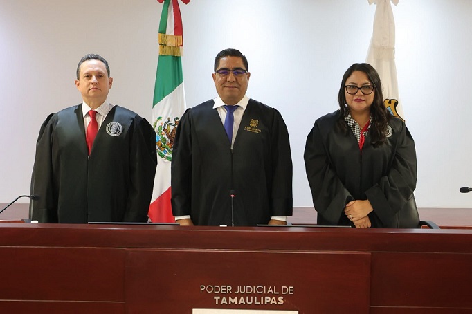 Imagen informativa sobre el uso de inteligencia artificial en sentencias del Poder Judicial de Tamaulipas.