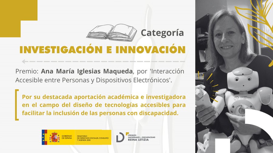 Imagen de apoyo para la noticia sobre el Premio Nacional Reina Letizia recibido por Ana Iglesias.